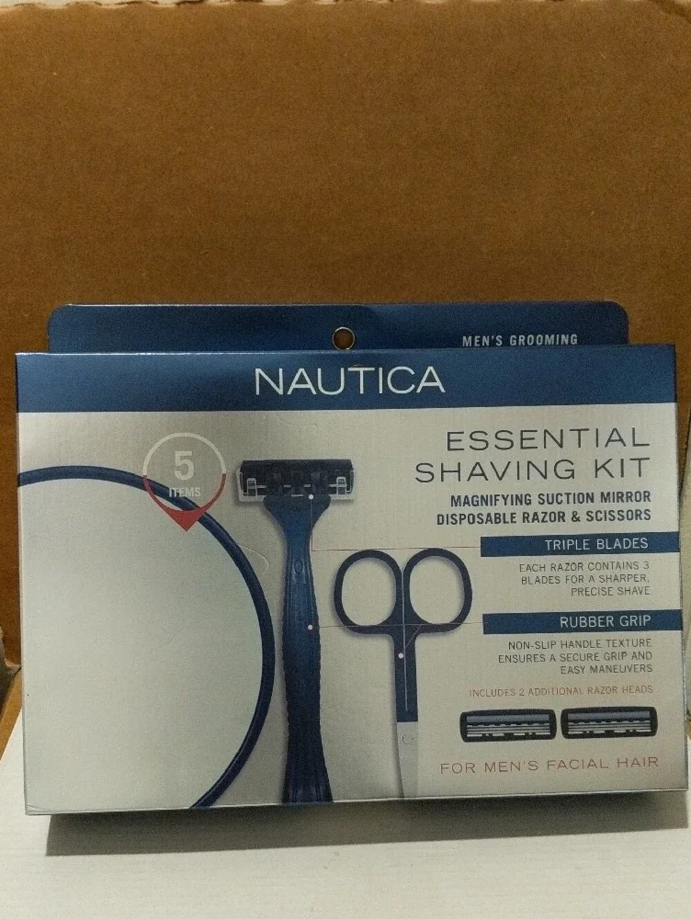 Nautica Essentials Grooming Shaving Kit Five (5) pc. Set NEW